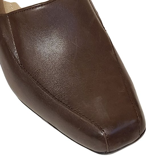 Thom McAn Thea Womens Loafer 30125 Brown Leather 2" Block Heel size 8 W - Picture 6 of 7